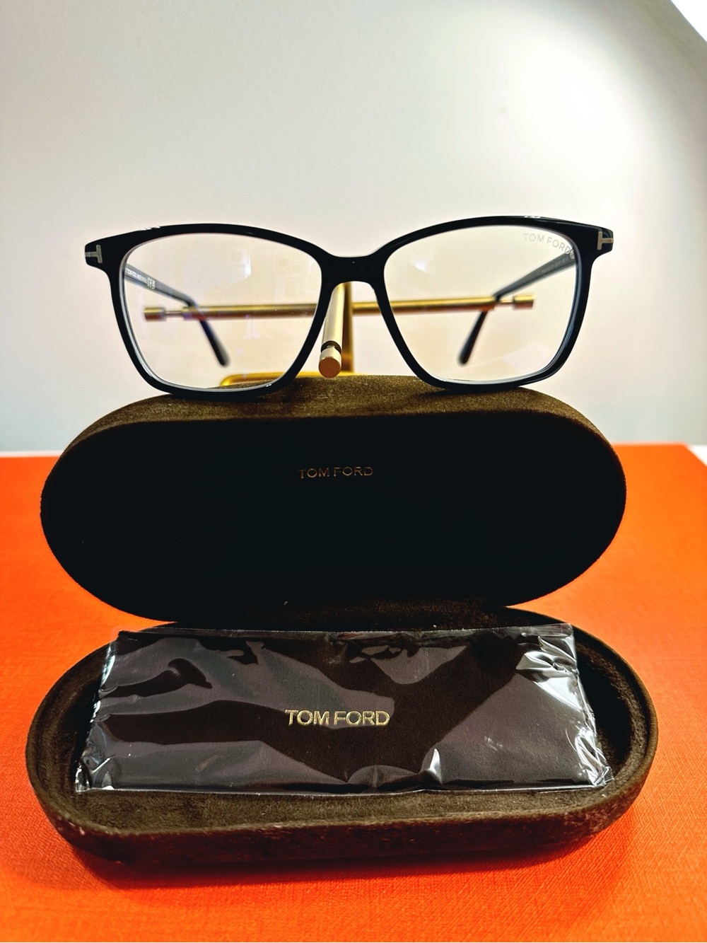 NWT Tom Ford TF5478-B 001 Black Eyeglasses Frames 55mm Brand New